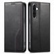 thumbnail image 1 of Funda tipo cartera para Samsung Galaxy A37 de piel con cierre magnético, ranuras para tarjetas y correa para la muñeca Negro, 1 of 6