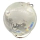 thumbnail image 3 of Globo terráqueo decorativo de cristal plateado, 3 of 3
