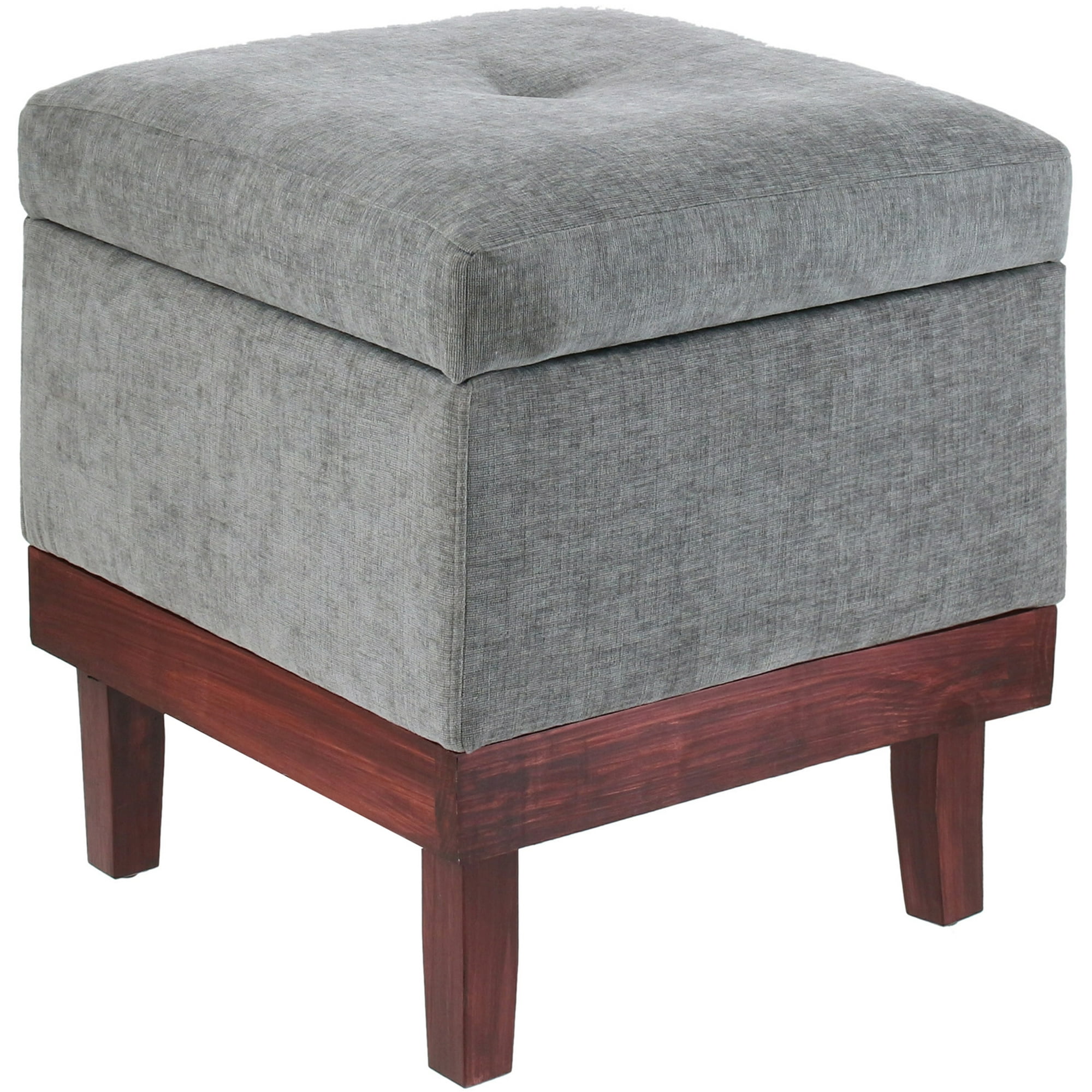 Máxima Design - Pouf Baúl Emilia Gris Claro Altea 45x45x46 Cm