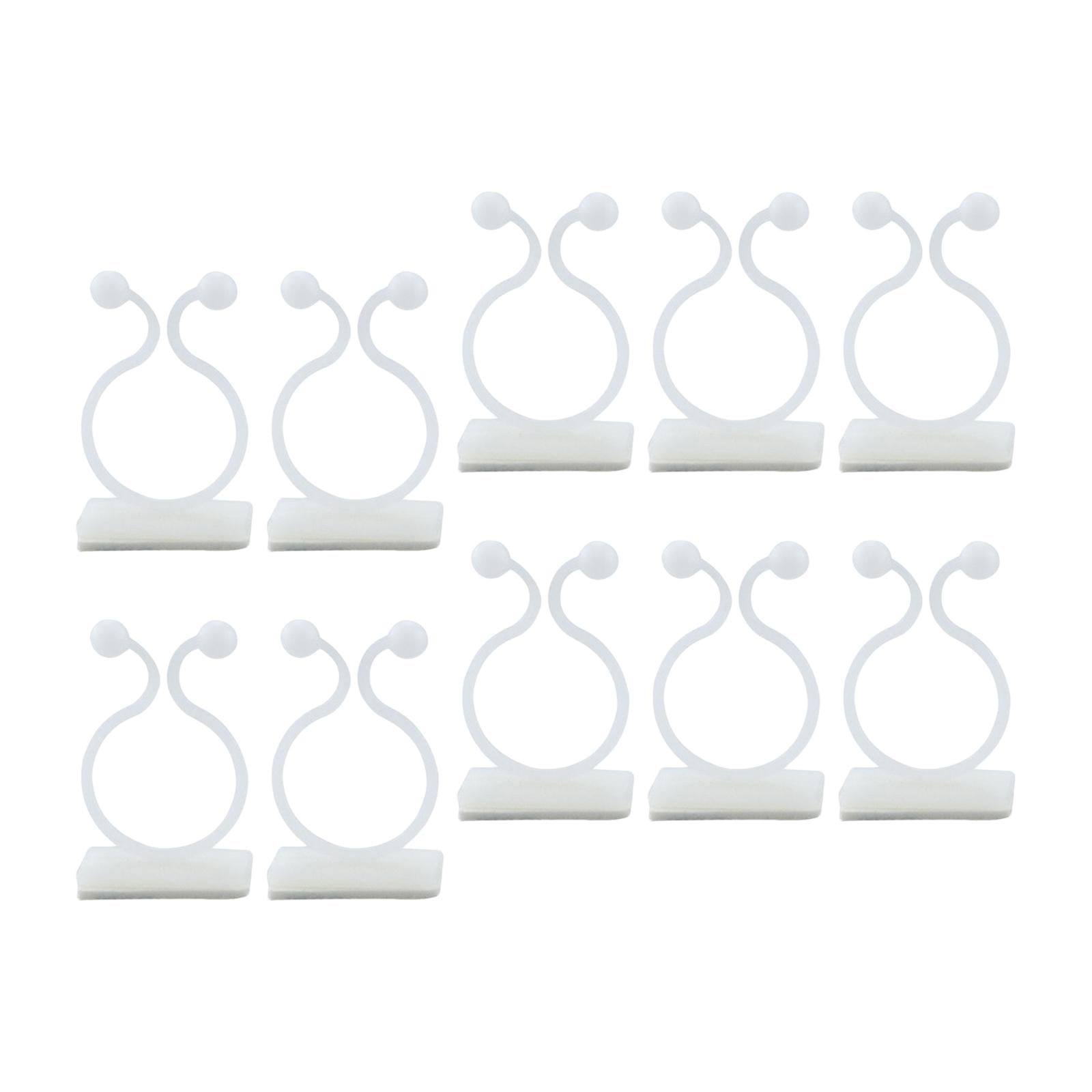 Magideal - 10x Clip De Pared De Escalada De Plantas Vines Tracción Soporte Invisible Fijador De Plantas Clips De Fijación De Pared De Escalada Para Decoraciones , M Blanco