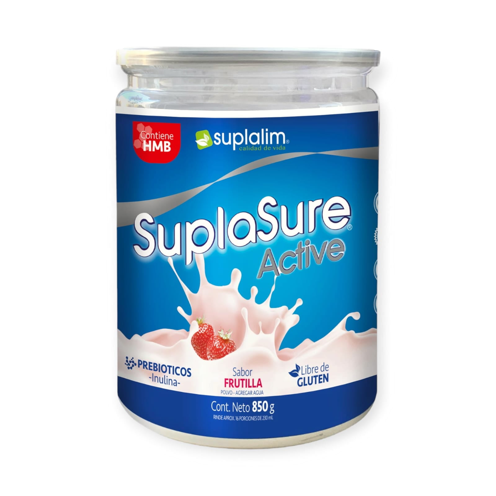 Suplalim - Proteina Suplasure Active 850gr Frutilla
