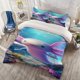 thumbnail image 1 of 3pcs Axolotl Themed Digital Print Bedding Set Polyester Anti-Pilling, 1 of 1