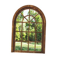 Magideal - Pegatina De Pared Para Ventana De Imitación, Mural Artístico, Pegatina Autoadhesiva, Papel Tapiz De Pvc, Paisaje De Plantas Para Puerta De Ofic