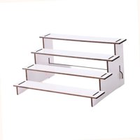 Magideal - Estante De Exhibición De Madera Para Especias, Versátil, Rústico, Organizador De Perfumes Escalonado Para Joyería, Figuras, Juguetes, Vendedor Minoris 4 Niveles