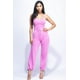 thumbnail image 1 of Saronite Mono Casual Suave de Algodón Lavado Liso con Tobillo Ajustable, Rosa (para Mujer), 1 of 4