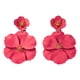 thumbnail image 4 of Pendientes colgantes de flores, pendientes de pétalos florales, pendientes colgantes para vacaciones, mujeres, niñas, joyería del día de San Valentín, Rosa, 4 of 5
