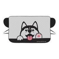 Ioensy - Cubierta Protectora Para Parabrisas De Coche, Cubierta Protectora Para Nieve, Para Sedán, Furgoneta, Suv, Perro