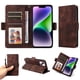thumbnail image 3 of Carcasa FOXDOCK iPhone 14 Plus de cuero PU, diseño acolchado clásico, protección contra caídas y rayones, 3 of 5