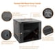 thumbnail image 3 of Armario de servidor de montaje en pared Tecmojo 9U IT Network Rack negro, 3 of 6