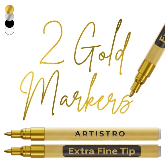 Marcador de pintura ARTISTRO 2, acrílico dorado, 0,7 mm, punta extrafina
