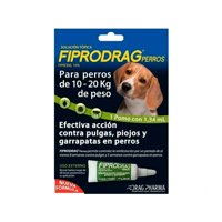 Drag Pharma - Pipeta Fiprodrag Antipulga Perros De 10 A 20 Kg 1.4 Ml