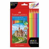 Faber Castell - Ecolápices Faber-Castell X12 Colores + 6 Neón