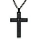 thumbnail image 1 of Collar Cruz Oración Acero Inoxidable Negro, 1 of 3