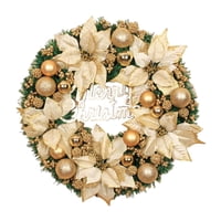 Magideal - Guirnalda De Flores De Navidad 30 Cm Guirnaldas Para De Navidad Año Nuevo Decoración Interior Al Aire Libre , Dorado