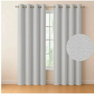 Atlas - Cortinas Blackout 2 Paños 140X220 Lino Doble Faz Ivory