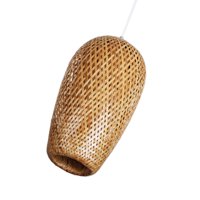 Ioensy - Lámpara Colgante De Bambú Para Accesorios De Iluminación, Pantalla Para Dormitorio De Cocina