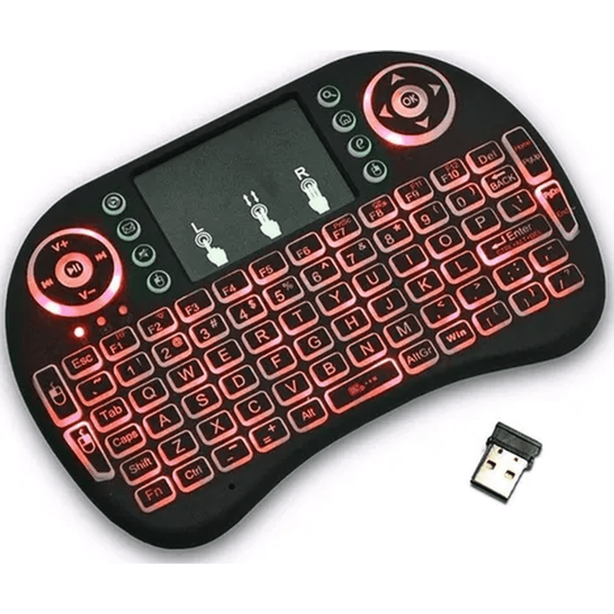 Genérico - Mini Teclado Iluminado Touchpad Smart Tv Android Box