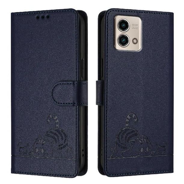 Funda tipo cartera FOXDOCK para Motorola Moto G Stylus 2023 5G con soporte, ranuras, RFID, diseño de gato
