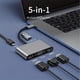 thumbnail image 2 of Dual HDMI Adapter, Docking Station Dual Monitor, 5 In 1 Dual Monitor Adapter With 2*HDMI 4K, VGA, USB 3.0, 100W PD,USB C Hub For MacBook Pro Air And More, Compact Design, 2 of 2