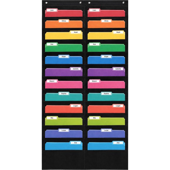 Organizador de carpetas de 24 bolsillos Essex Wares 71 cm × 140 cm
