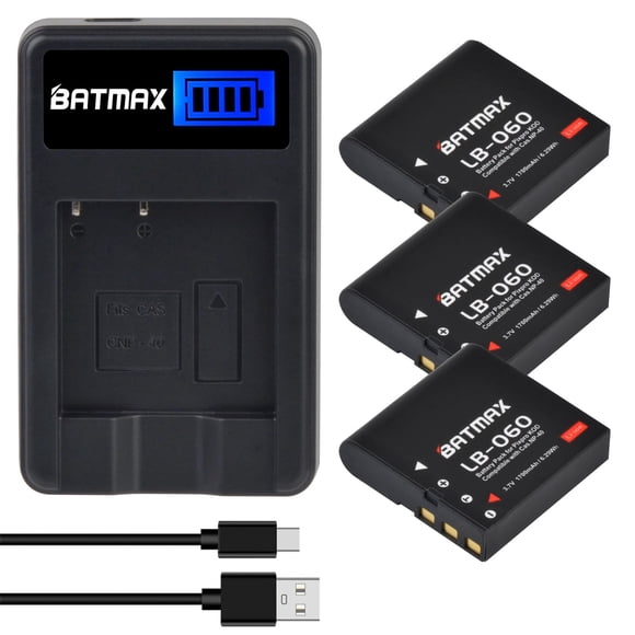 Batería Batmax NP-40/LB-060 3X + Cargador LCD
