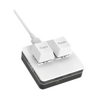 Bothyi - Copiar Y Pegar Teclado De 2 Teclas Rgb Usb Mini Teclado 2 Teclas Para Dibujo De Audio Blanco