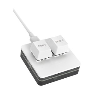 Bothyi - Copiar Y Pegar Teclado De 2 Teclas Rgb Usb Mini Teclado 2 Teclas Para Dibujo De Audio Blanco