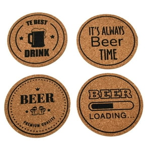 Homewell - Posa Vasos Corcho Redondo Diseños (4U)