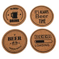 Homewell - Posa Vasos Corcho Redondo Diseños (4U)