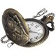 thumbnail image 1 of Reloj de bolsillo Realpoo de cuarzo con locomotora izquierda y cadena de bronce, 1 of 7