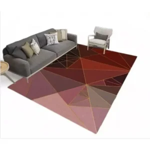 Casadeliacl - Alfombra 180X200 Moderna Elegante Decorativa Tf 2 M / 1.8 M / Bordó / Triangular