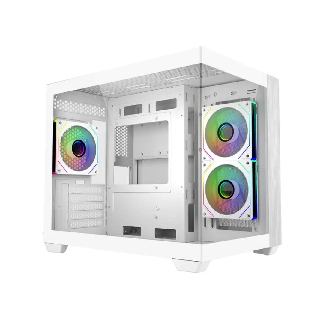 Gabinete Cooler Master Elite 481 Wood M-atx, M-itx Blanco