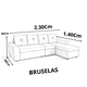 thumbnail image 5 of Seccional Modular Bruselas 4.1 Felpa Burdeo, 5 of 5