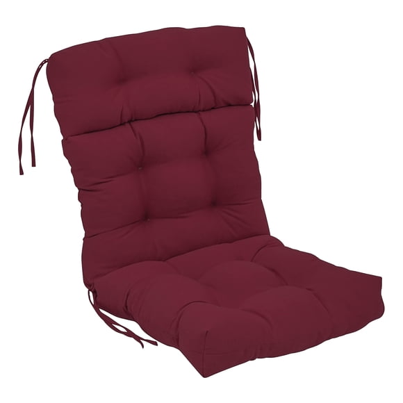 Cojín para silla Blazing Needles, asiento y respaldo de sarga con mechones, 56 x 114 cm
