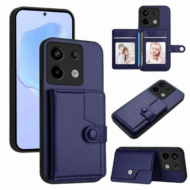 FOXDOCK Funda para Xiaomi Redmi Note 13 pro 5G con Bloqueo RFID - Diseño Elegante con Cierre de Botón