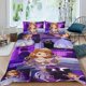 thumbnail image 2 of Sofia la Primera Princesa Conjunto de sábanas temático, trío de piezas, cómodo y amigable con la piel, diseño único, regalo de decoración para el hogar para familiares, amigos y fans,140cm *210cm, 2 of 6