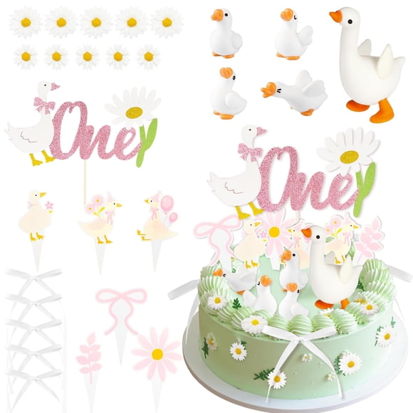 Decoración para Pastel Sunshuang 27 piezas Ganso Divertido Baby Shower