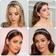thumbnail image 5 of Diademas con peine de dientes para mujer con diamantes de imitación y cuentas de cristal de plástico, paquete de 4, 5 of 5