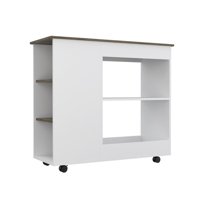 Fmfurniture - Isla De Cocina Con Ruedas Fm-002B Blanco