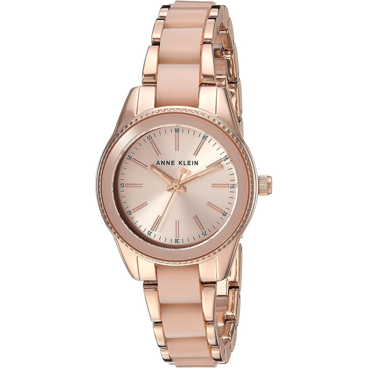Reloj Mujer Anne Klein Pulsera Resina Rosa Oro 30mm