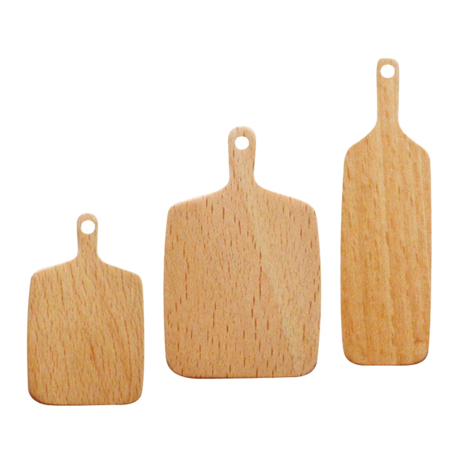 Magideal - 3 Uds 1:6 Escala 1:12 Kit De Tabla De De Cocina De Madera Accesorios De Cocina Mano De Obra Exquisita Decoración De Dormitorio Marrón Claro