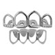 thumbnail image 2 of 18k Plateado Hueco Cara Abierta Superior Inferior Colmillo Boca Dientes Cosplay Plata, 2 of 3