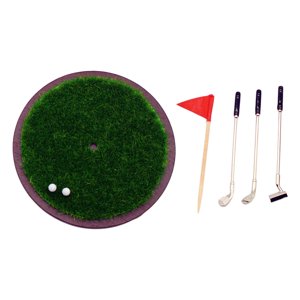Magideal - 1: 6 Y 1:12 Set De Mini Golf De Casa De Muñecas A Escala, Kit De Césped Del Club De Golf De Escena De Regalos En Miniatura Decoraciones De Casa De Muñ