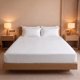 thumbnail image 1 of REGALWOVEN Sábana Ajustable, Sábanas de Cama de Poliéster con Rayas, Ropa de Cama Transpirable y Cómoda para Todas las Estaciones Blanco 1 PC 60.2x79.9 pulgadas, 1 of 5