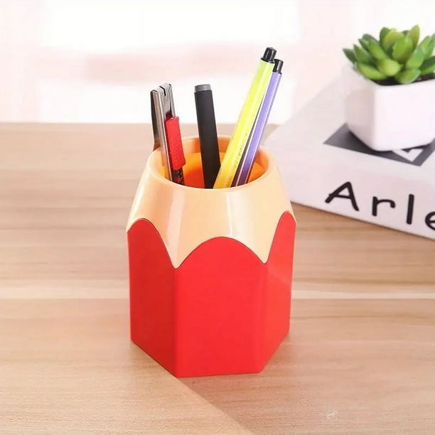 Cute and Creative Pencil Holder for Students - Desk Storage Pen Holder with Multiple Slots for Organizing Stationery