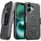 thumbnail image 1 of Funda de teléfono Rome Tech para Apple iPhone 16 con clip para cinturón negra, 1 of 7