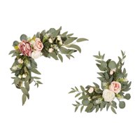 Bothyi - 2X Arco De Boda Flores Guirnalda Flor Artificial Swag Peonía Gypsophila
