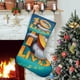 thumbnail image 1 of 10 Vidas Tema: Calcetines de Navidad, fino lino blanco para colgar en escaleras y chimenea, decoración navideña para el hogar, regalo de Navidad.54cm×38cm, 1 of 5