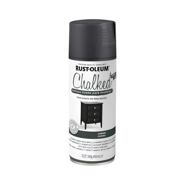 Pintura Tizada Para Muebles Chalked Rust Oleum Gris Carbón 340g