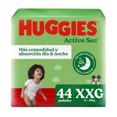 Pañales Active Sec Xxg 44 Un 44 Un Huggies